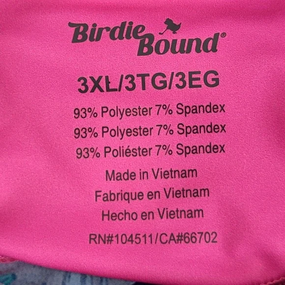 Birdie Bound Golf Polo Men's Navy Floral Short Sleeve Size 3XL - Picture 3 of 11